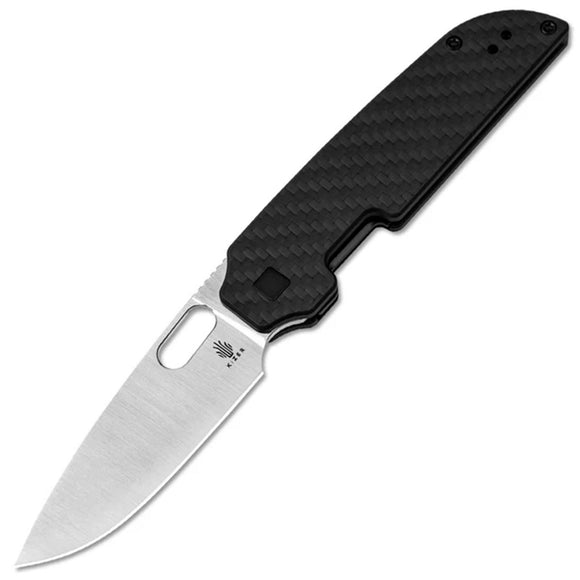 Kizer Cutlery Varatas Linerlock Black G10 & Carbon Fiber Folding Nitro-V Pocket Knife V3637A2