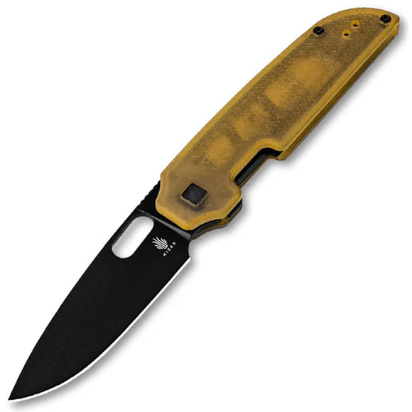 Kizer Cutlery Varatas Linerlock Yellow PEI Ultem Folding 154CM Pocket Knife V3637C1