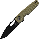 Kizer Cutlery Dogfish Button Lock OD Green G10 Folding Nitro-V Pocket Knife V3640A2