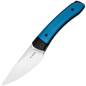 Kizer Cutlery Mini Momo Linerlock Blue & Black Aluminum Folding 154CM Knife V3663C1