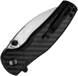Kizer Cutlery Mini Grouper Button Lock Black Carbon Fiber & G10 Folding Nitro-V Pocket Knife V3669A1