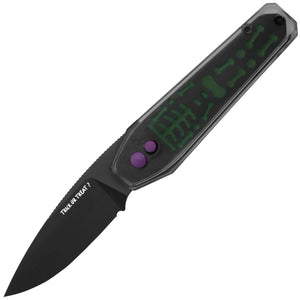 Kizer Cutlery Halloween LTE Tomb Button Lock GITD Skull Acrylic Folding Nitro-V Pocket Knife V3692HW1