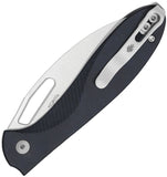 Kizer Cutlery Masu Button Lock Blue Canyon Richlite Folding 14C28N Pocket Knife V3697A1