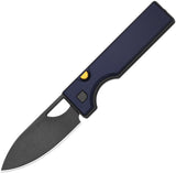 Kizer Cutlery Little Ringbo Button Lock Blue Aluminum Folding AEB-L Pocket Knife V3708A3