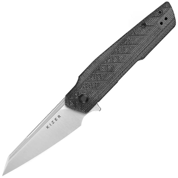 Kizer Cutlery Skinner Linerlock Black Micarta Folding Nitro-V Pocket Knife V3725A2