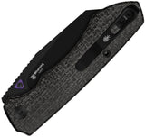 Kizer Cutlery Wharning Button Lock Black Micarta Folding Bohler N690 Pocket Knife V3738BW1