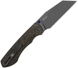 Kizer Cutlery Wharning Button Lock Brown Glow In The Dark Micarta Folding Bohler N690 Pocket Knife V3738BW3
