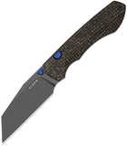 Kizer Cutlery Wharning Button Lock Brown Glow In The Dark Micarta Folding Bohler N690 Pocket Knife V3738BW3