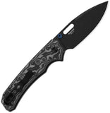 Kizer Cutlery Outposter Button Lock Gray Vortex Micarta Folding Nitro-V Pocket Knife V3802BDA2