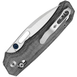 Kizer Cutlery Outposter Clutch Lock Black Micarta Folding Nitro-V Pocket Knife V3802CDA1