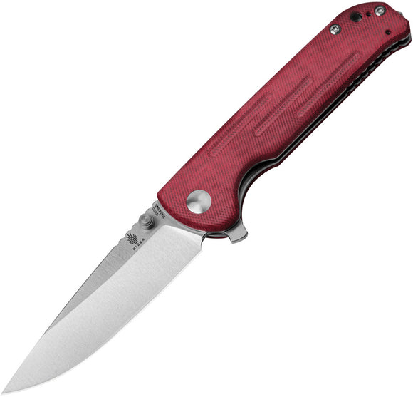 Kizer Cutlery Justice Linerlock Red Demin Micarta Folding N690 Pocket Knife V4543N5