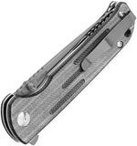 Kizer Cutlery Justice Linerlock Black Demin Micarta Folding N690 Pocket Knife V4543N6