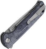 Kizer Cutlery Justice Linerlock Blue Demin Micarta Folding N690 Pocket Knife V4543N7
