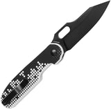 Kizer Cutlery Cormorant Button Lock Black & White G10 Folding Nitro-V Pocket Knife V4562A1