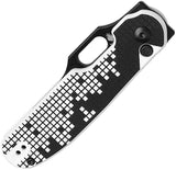 Kizer Cutlery Cormorant Button Lock Black & White G10 Folding Nitro-V Pocket Knife V4562A1