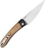 Kizer Cutlery Momo Brown Micarta & Black G10 Folding Nitro-V Pocket Knife V4663A2