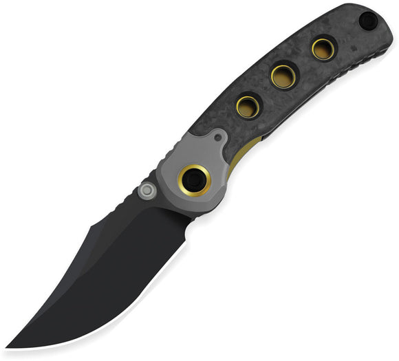 Kizer Cutlery Pioneer Linerlock Titanium & Carbon Fiber Folding M390 Bowie Knife FK03A1