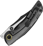 Kizer Cutlery Silver Wing-Lite Framelock Dark Gray Titanium & Black Carbon Fiber Folding S45VN Knife ZXFK09A1