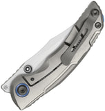 Kizer Cutlery Silver Wing-Lite Framelock Gray Titanium & Silver Carbon Fiber Folding S45VN Knife ZXFK09A2