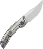 Kizer Cutlery Silver Wing-Lite Framelock Gray Titanium & Silver Carbon Fiber Folding S45VN Knife ZXFK09A2