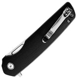 Klaken Knives Drift Linerlock Black G10 Folding D2 Steel Pocket Knife NJ145BLK