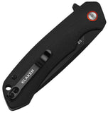 Klaken Knives Ridge Linerlock Black G10 Folding D2 Steel Pocket Knife NJ146BKB