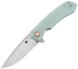 Klaken Knives Ridge Linerlock Jade G10 Folding D2 Steel Pocket Knife NJ146JD