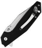 Klaken Knives Noir Button Lock Black G10 Folding D2 Steel Pocket Knife NJ284D2
