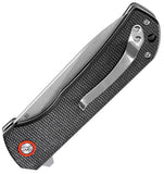Klaken Knives Drake Linerlock Black Micarta Folding D2 Pocket Knife NJ305BK