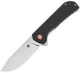 Klaken Knives Drake Linerlock Black Micarta Folding D2 Pocket Knife NJ305BK