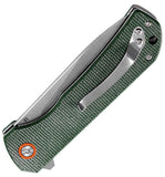 Klaken Knives Drake Linerlock OD Green Micarta Folding D2 Steel Pocket Knife NJ305GN
