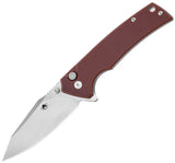 Klaken Knives Riven Button Lock Brown G10 Folding D2 Steel Pocket Knife NJ313BR