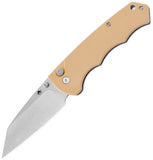 Klaken Knives Frontline Button Lock Khaki G10 Folding D2 Steel Pocket Knife NJ314KI