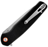 Klaken Knives Varek Linerlock Black Micarta Folding D2 Steel Pocket Knife NJ326BK
