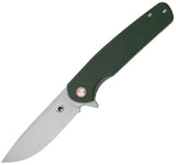 Klaken Knives Varek Linerlock OD Green Micarta Folding D2 Steel Pocket Knife NJ326GN