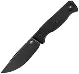 Klaken Knives Citadel Blackout G10 14C28N Fixed Blade Knife w/ Sheath NZ067BK