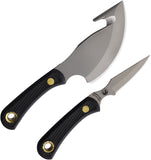 Knives Of Alaska Light Hunter & Cub Combo Black SureGrip D2 Steel Fixed Blade Knife 2pc Set 00012FG