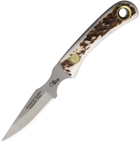 Knives Of Alaska Cub Bear Stag MagnaCut Fixed Blade Knife w/ Sheath 00024FG