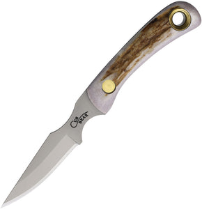 Knives Of Alaska Cub Bear Stag Bone CPM-S30V Fixed Blade Knife w/ Sheath 00027FG
