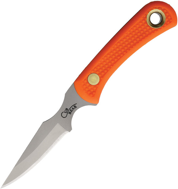 Knives Of Alaska Cub Bear Orange SureGrip CPM-S30V Fixed Blade Knife w/ Sheath 00028FG