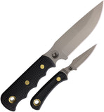 Knives Of Alaska Bush Camp & Cub Black SureGrip D2 Steel Fixed Blade Knife 2pc Set 00035FG