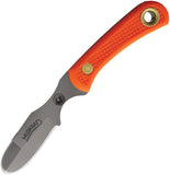 Knives Of Alaska Muskrat Orange SureGrip D2 Steel Fixed Blade Knife w/ Sheath 00068FG