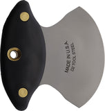 Knives Of Alaska Magnum Ulu Black SureGrip D2 Steel Fixed Blade Knife w/ Sheath 00122FG