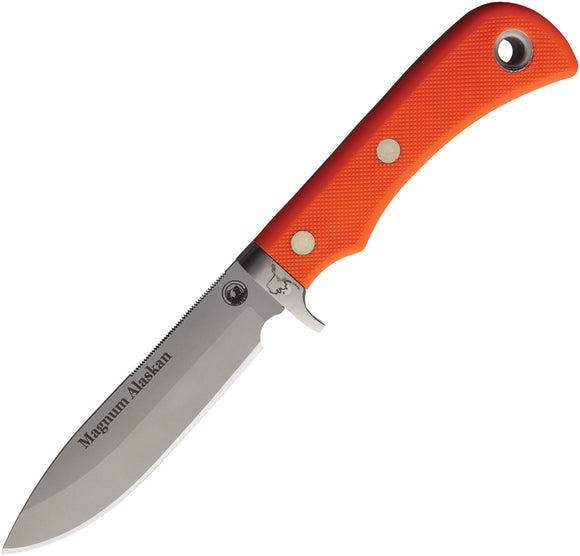 Knives Of Alaska Magnum Alaskan Orange SureGrip D2 Fixed Blade Knife 00154FG
