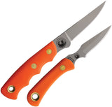 Knives Of Alaska Jaeger & Cub Combo Orange SureGrip D2 Steel Fixed Blade Knife 2pc Set 00254FG