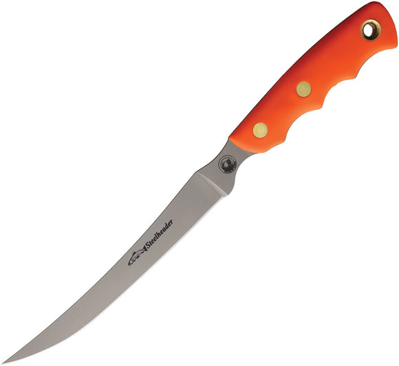 Knives Of Alaska Steelheader Orange Suregrip D2 Fixed Blade Knife 00316FG