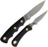 Knives Of Alaska Alpha Wolf & Cub Combo Black SureGrip S30V Fixed Blade Knife 2pc Set 00366FG