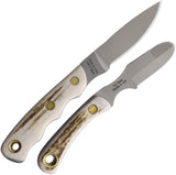 Knives Of Alaska Alpha Wolfe & Muskrat Combo Stag S30V Fixed Blade Knife 2pc Set 00371FG