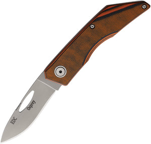 Knives Of Alaska Osprey Slip Joint Black & Orange G10 Folding D2 Steel Pocket Knife 00415FG