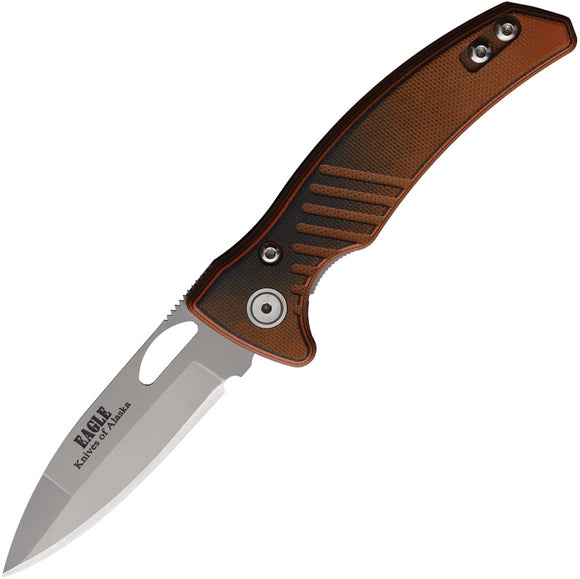 Knives Of Alaska Eagle Linerlock Black & Orange G10 Folding S30V Pocket Knife 00793FG